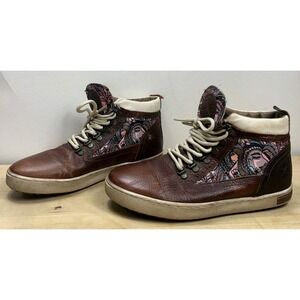 Women's 9 INKKAS La Dama  Camping  Sneaker Leather Shoe Brown High Top New